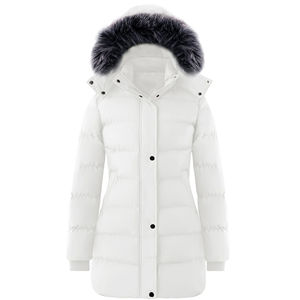 Veste parka pour femme en nylon imperméable, coupe-vent et respirante, pour la saison hivernale, isolation thermique, fourrure synthétique écologique de luxe - Product Image 6
