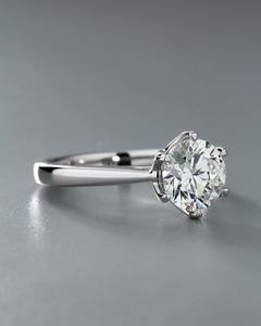 แหวนหมั้นเพชร CZ ทรงกลม9มม. | การตั้งค่า4ง่ามแบบคลาสสิก | แหวนเงินผู้หญิงแหวนแต่งงานเครื่องประดับครบรอบ - Product Image 1