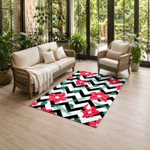 <b>RUGS</b> DEPOT LXDP-0614 Wholesale Multicolor Neutral Ethnic Kilim Digital Printed Machine Washable Chenille Area <b>Rug</b> <b>Non</b> <b>Slip</b> - Product Image 6