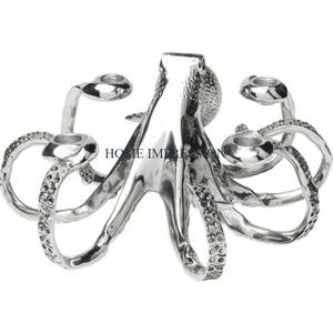 Bougeoirs de mariage en aluminium de qualité supérieure ensemble de 2 bougeoirs de table décoratifs en forme de fleur vintage en métal - Product Image 6