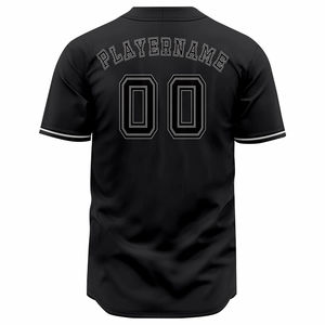 Maillot de baseball personnalisé en polyester, vêtements de sport, broderie, impression par transfert thermique, respirant, séchage rapide, grandes tailles - Product Image 6