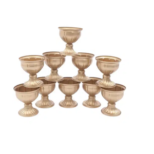 Juego de 2 tazas de latón para servir helados, taza para servir postres en hoteles y restaurantes del mejor exportador de artesanía de la India - Product Image 5