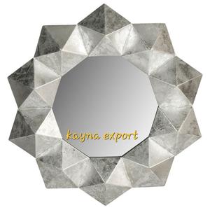 Espejo de pared de Metal galvanizado decorativo de lujo de Venta caliente estilo Art Deco para la decoración de la pared de la sala de estar de pared decorativa del hogar - Product Image 6