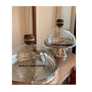 Eid 2025หัตถกรรมโลหะแม่ของไข่มุกฝังงานฝีมือไม้ถาดเสิร์ฟสำหรับตกแต่งงานแต่งงานกิจกรรมของขวัญแจกฟรี Gulf - Product Image 1