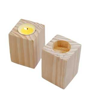 Portavelas de luz de té de madera pequeño de lujo para mesa para fines decorativos del hogar a bajo precio - Product Image 1