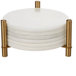 ที่รองแก้วลายหินอ่อนและหินอาเกตที่รองแก้วจากอินเดีย - Product Image 2