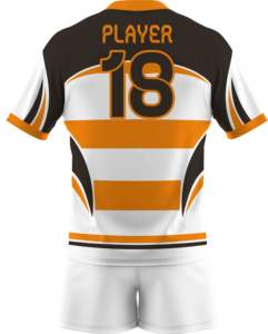 Nouveaux ensembles d'uniformes de rugby sur mesure pour hommes, impression par transfert par sublimation, respirant, 100% polyester, équipement d'entraînement, logo personnalisé, équipes - Product Image 3