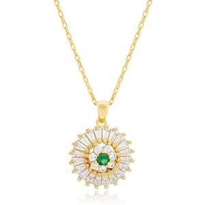 Pendentif à breloque arrondi en pierre d'émeraude fait à la main en gros turc bijoux en argent sterling 925 - Product Image 2