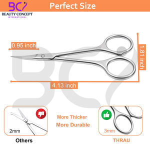 Recortador de manicura de acero inoxidable multiusos, hoja curva, tijeras para cutículas de 4,1 pulgadas, producto de la mejor calidad, instrumentos de belleza - Product Image 6