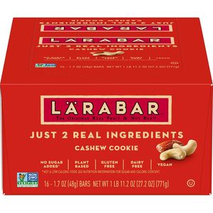Barra de Frutas y Nueces Vegana Sin Gluten Larabar Cashew Cookie, Barras de 1.7 oz, Paquete de 16 - Product Image 3