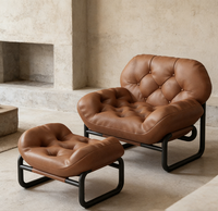 Fauteuil de relaxation au choix du client, design surdimensionné, en cuir anti-griffures pour chat, canapé individuel pour appartement urbain