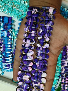 Precio al por mayor mezcla de colores ostra espinosa cobre turquesa par cabujón piedra preciosa natural para la fabricación de joyas piedra par pulida, - Product Image 2