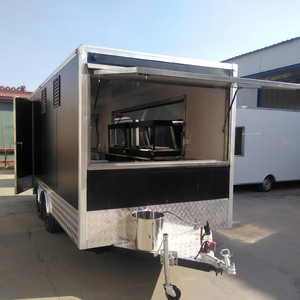 Remolques de camiones de comida callejera Cuadrado de fibra de vidrio Fast Mobile Hot Dog y vendedor de helados Nueva Zelanda Remolque de comida totalmente equipado - Product Image 2