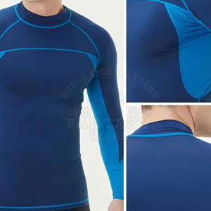 ออกแบบโลโก้ของคุณเอง เสื้อคอมเพรสชั่นผู้ชาย ชุดออกกำลังกาย เสื้อคอมเพรสชั่นผู้ชายดีไซน์ล่าสุด - Product Image 4