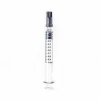Siringa in Vetro Borosilicato da 1ml con Attacco Luer Slip per Confezionamento di Oli, Distillati e Concentrati