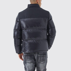 Veste matelassée en duvet de polyester avec logo personnalisé, veste décontractée pour homme, fermeture éclair, duvet de canard, prix bas, manteau pour homme pour l'hiver - Product Image 6
