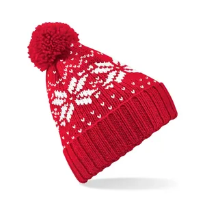 Customizable Fair Isle Snowstar <b>Beanie</b> Promotional <b>Hats</b> & Caps - Product Image 3