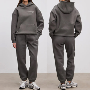 เสื้อฮู้ดดี้ Perfect Industry 2026 ชุดเซ็ตผู้หญิงสำหรับฤดูหนาว เสื้อฮู้ดดี้โอเวอร์ไซส์ 550GSM และกางเกงขายาว ชุดวอร์มผู้หญิง ชุดจ็อกเกอร์ - Product Image 5