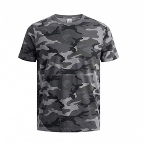 เสื้อยืดคอกลมผ้าฝ้ายแท้ 100% น้ำหนัก 220 กรัม พิมพ์ลายพรางต้นไม้ ทรงหลวม ไม่เป็นขุย สำหรับผู้ชาย พร้อมโลโก้แบบกำหนดเอง - Product Image 4