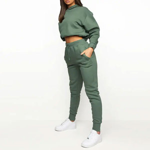 Style chaud personnalisé goutte épaule à capuche à la mode entraînement respirant taille élastique Sexy pull à capuche pour les femmes - Product Image 5
