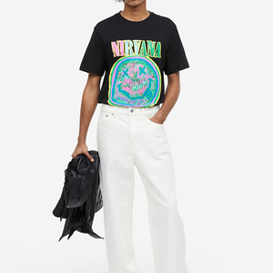 Última alta calidad 100% algodón 200 GSM tejido de punto OEM Gritstones Colorblock medias mangas en negro antramel blanco gris - Product Image 2