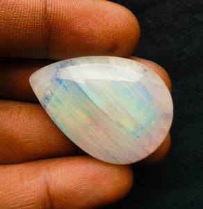 หิน100% คุณภาพสูงสีรุ้งธรรมชาติขนาดลูกแพร์-1มือ35x24พลอยหลวมทำจาก54ct สำหรับทำเครื่องประดับ - Product Image 2