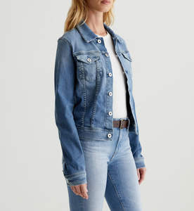 Veste en jean pour femmes, mode automne, vêtements de haute qualité, manches longues, coupe-vent, design personnalisable, tissu respirant et durable - Product Image 1