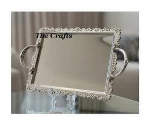 Bandeja Redonda de Acero Inoxidable para Servir Aperitivos con Base de Madera y Soporte para Mopa, al por Mayor - Product Image 2