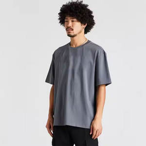 Camiseta de Manga Corta Vintage de Primera Calidad para Hombre, 100% Algodón, Logotipo Personalizado, Talla Grande, Estilo Casual, Estilo Urbano, Color Sólido - Product Image 5