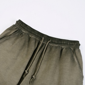Pantalon court d'été Active Wear Blank Jogging Vintage Distressed Acid Washed Sports Shorts pour hommes - Product Image 4