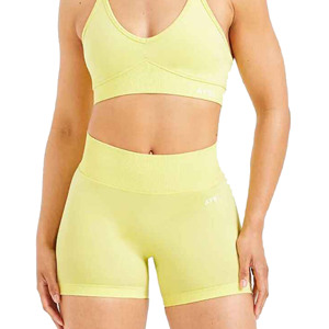 Women's High Elastic Scrunch Butt Gym Fitness Shorts New Breathable Quick Dry Seamless Yoga Shorts Mid Waist Cotton <b>Drawstring</b> - Product Image 6