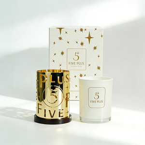 ฝาครอบตะเกียงโลหะกลวง - ลายตัวเลข 5 และลายตัวอักษร สีทอง อุปกรณ์ตกแต่งเทียนสำหรับสร้างบรรยากาศอบอุ่นในบ้าน - Product Image 6