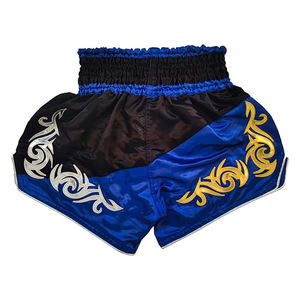 กางเกงมวยไทยผ้าซาตินเงาพร้อมเชือกผูกแบบมีโลโก้สั่งทำ - Product Image 4