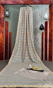 Lourd Designer De Mariage Et De Fête Wear2024 Georgette Broderie Séquence Travail Saree Couleur Pour Dames Faible Taux Grossiste Inde - Product Image 3