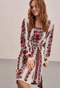 Robe ukrainienne moderne en tricot, tailles XS-4XL, robe en lin d'été, Vyshyvanka, broderie florale, robe élégante de villégiature - Product Image 3