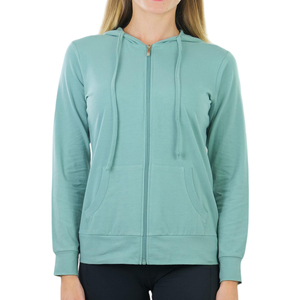 Vêtements d'hiver pour femmes Style streetwear Double poche Fermeture éclair à capuche 100% coton Logo avant Qualité supérieure Couleur unie - Product Image 3