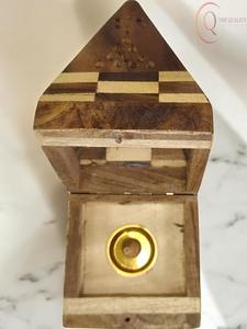 Natural Finish Wooden <b>Incense</b> Burner Box for <b>Incense</b> Sticks and <b>Cones</b> with Ash Catcher - Product Image 4