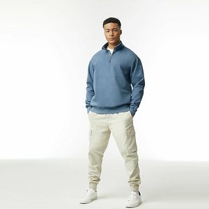2025 nouveauté hommes décontracté quart-Zip pull sweat pour automne hiver impression numérique personnalisée - Product Image 3