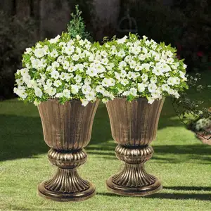 Handmade personalizado jardim tigela forma ferro vaso de metal pote de flores para flores para decoração home vasos domésticos