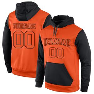 Printing Hoodies Custom Stitched Orange White-<b>Black</b> Fade Fashion Sports Pullover <b>Sweatshirt</b> Hoodie - Product Image 2