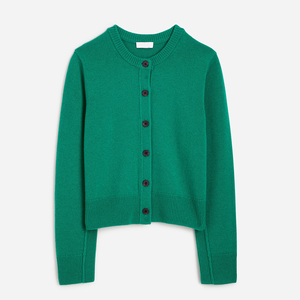 OEM Sorority Green Knitted Pullover Cardigan Sweater para mujer O-cuello Estilo casual con logotipo personalizado para el invierno - Product Image 6