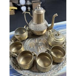 Latest Design Brass Gold Color Coffee Pot Tea Pot <b>Set</b> And Tea <b>Cup</b> With Saucer At Acceptable Prices From India - Product Image 4