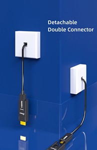 Dtech cao cấp Micro HDMI để HDMI cáp linh hoạt 35m 4K 3D 18gbps HDMI 2.0 AOC sợi cáp quang A đến một - Product Image 5