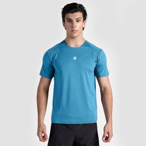 เสื้อยืด Elite Prisma สีน้ำเงินไฟฟ้า ทรงปกติ สำหรับออกกำลังกาย ผลิตจากโพลีเอสเตอร์ 100% น้ำหนักผ้า 280 กรัม แบบอัดแน่น - Product Image 1