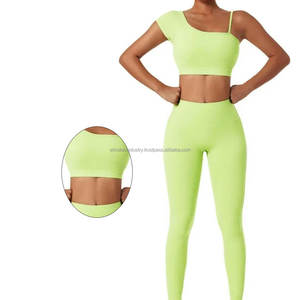 Nuevo Conjunto de Yoga para Mujer, 100% Algodón, Transpirable, Diseño Sólido Personalizable, Alta Calidad, Moda en Tendencia, Precio - Product Image 4