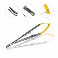 Portaagujas Castroviejo TC, Tijeras Noyes Rectas y Curvas, Pinzas Quirúrgicas de Grado Industrial OEM para Microcirugía Dental