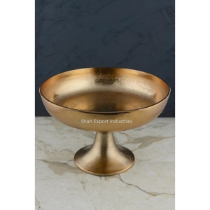 แจกันทรงถ้วยดอกไม้ทองเหลืองสีทองสำหรับตกแต่งบ้านงานปาร์ตี้ประดับโต๊ะ - Product Image 5