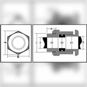 Prensaestopas de Latón de Alta Resistencia con Compresión Simple AE2 Rosca M16 IP65 Niquelado para Cables de 11 a 165 mm - Product Image 6