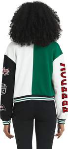 Chaqueta Universitaria de Mujer de Moda 2024, Personalizada, de Lana Larga, con Forro Polar, Transpirable, Resistente al Viento, Ecológica, al por Mayor - Product Image 5