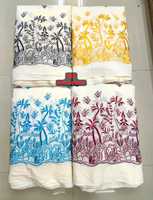 Tissu en Coton Brodé de Luxe Honey Lace pour Vêtements de Mariage, Artisanat, Jacquard Floral Respirant pour Garçons et Filles, Broderie Fine